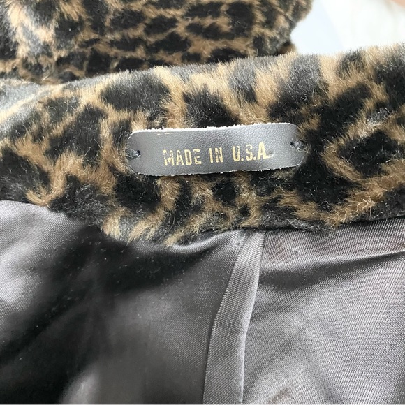 Penny Lane Style Women's Faux Fur Heavy Jacket Animal Print Brown Long Sleeve - Picture 6 of 16
